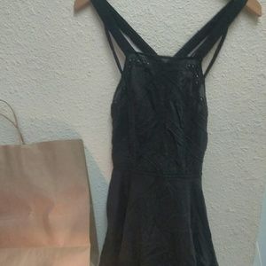 Free people pretty lace layered tank top XS